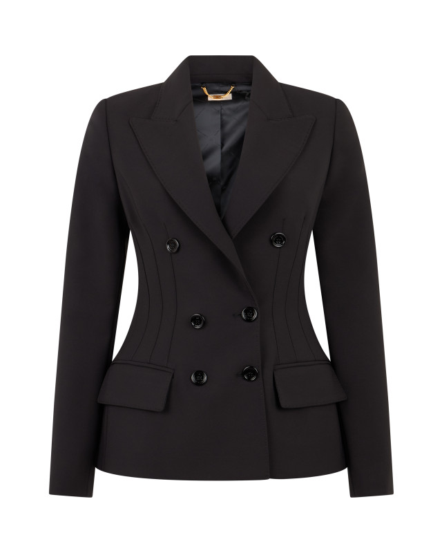Double-breasted structured jacket