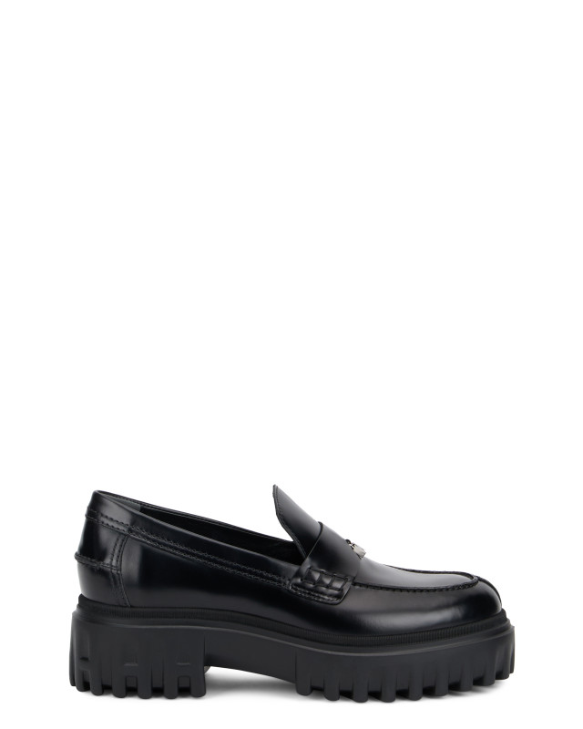 Leather slip-on