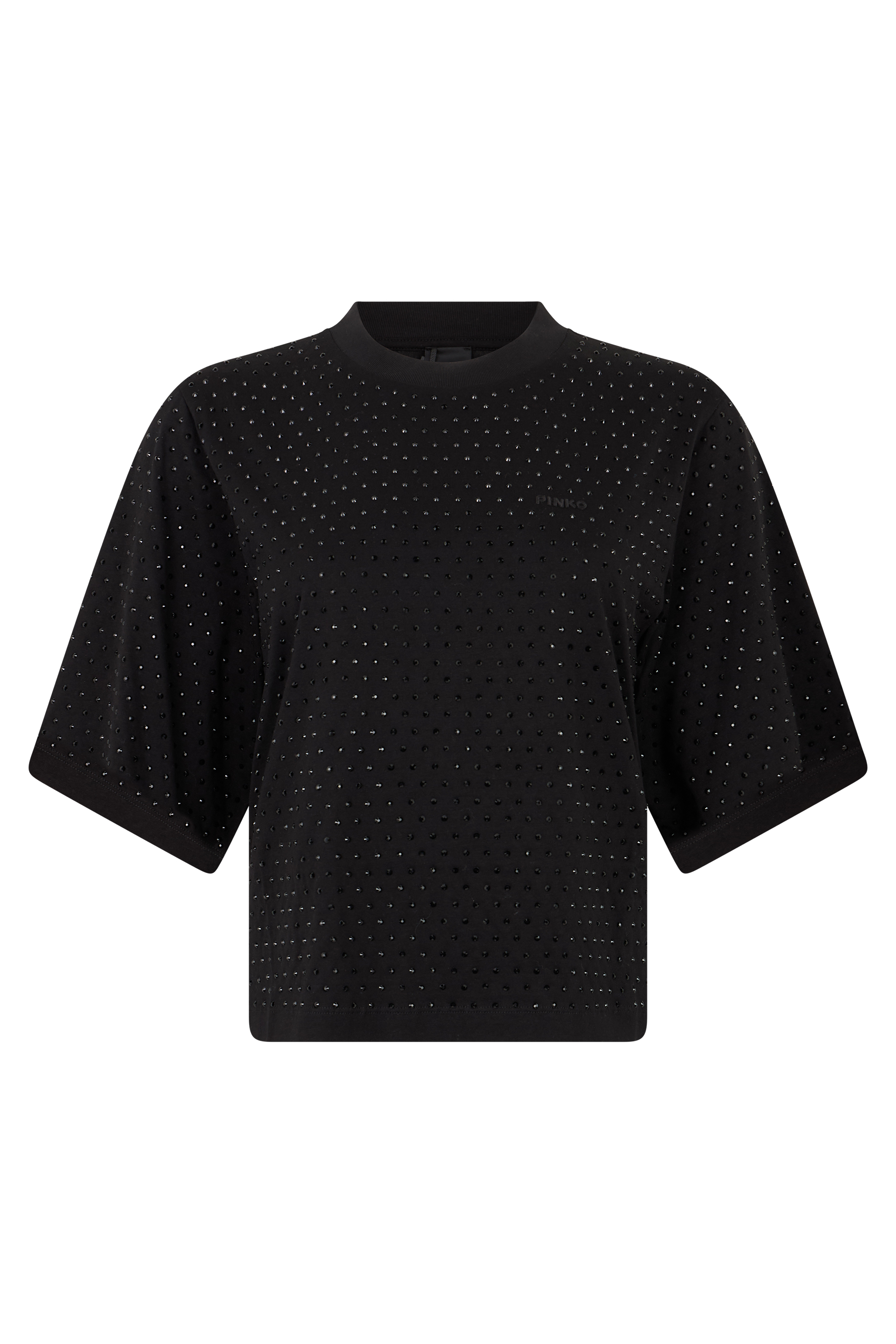 Cotton t-shirt with rhinestones