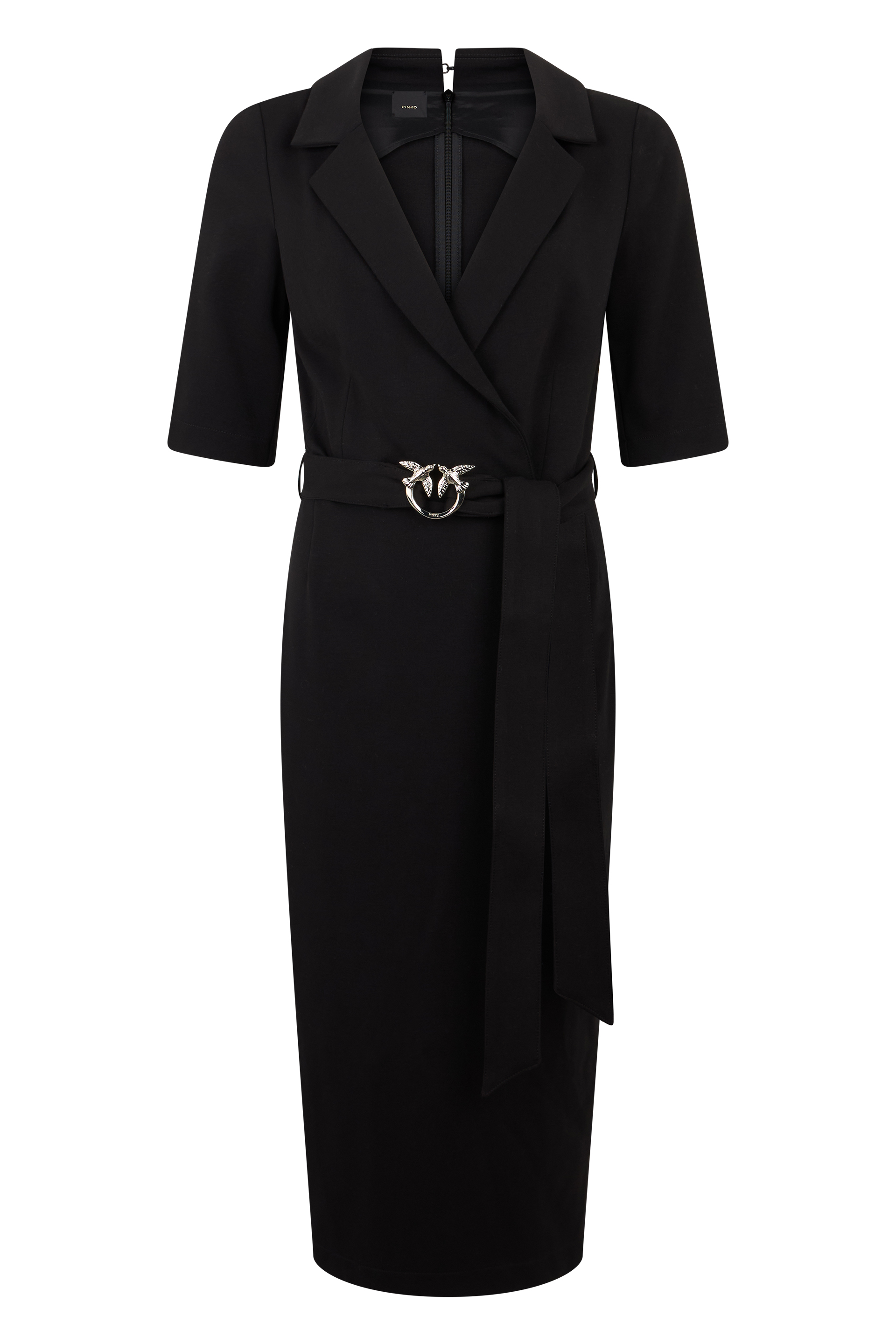 Fitted dress with belt