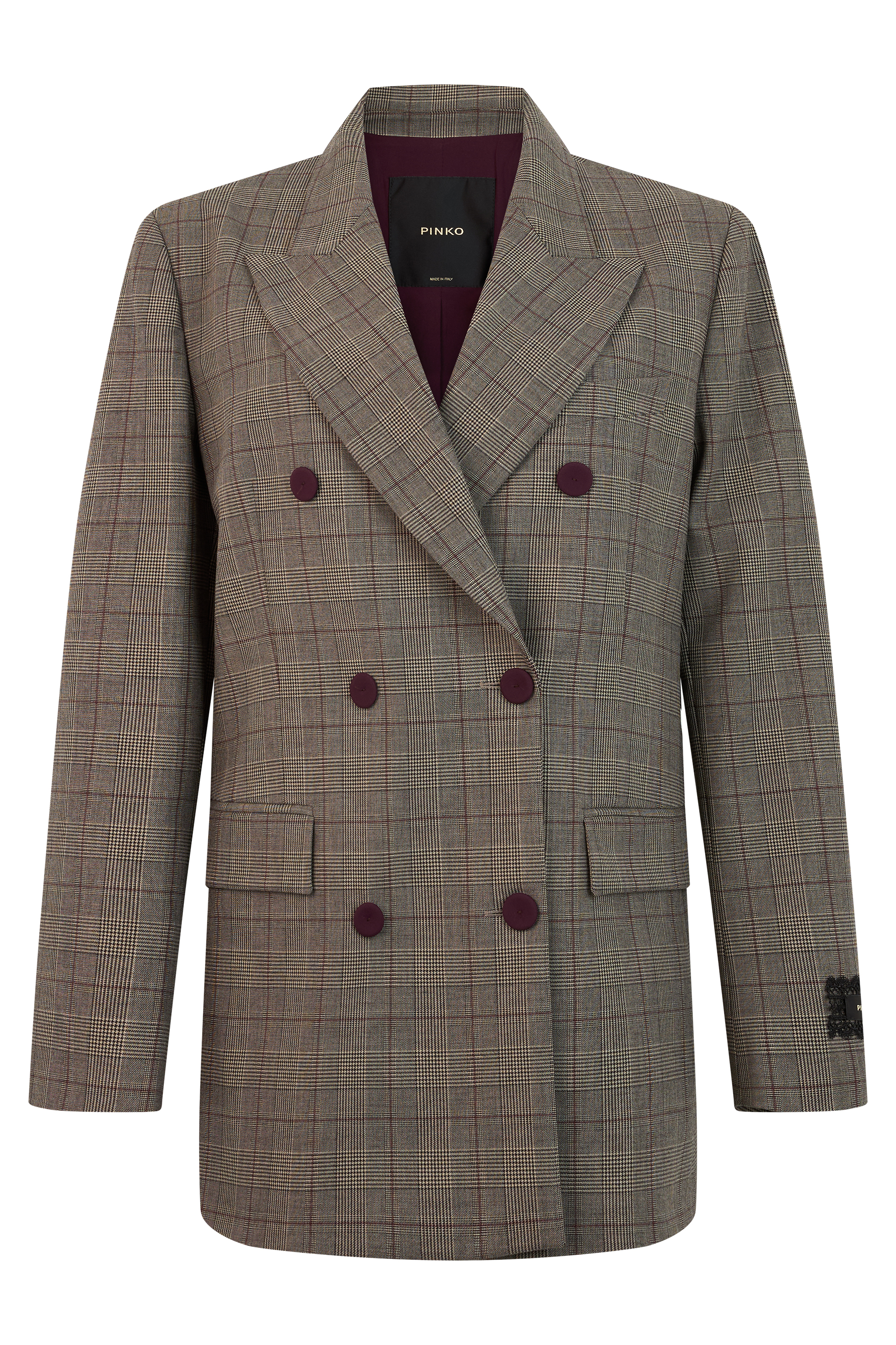 Double-breasted jacket in jacquard