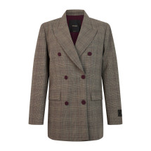Double-breasted jacket in jacquard