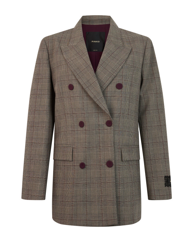 Double-breasted jacket in jacquard