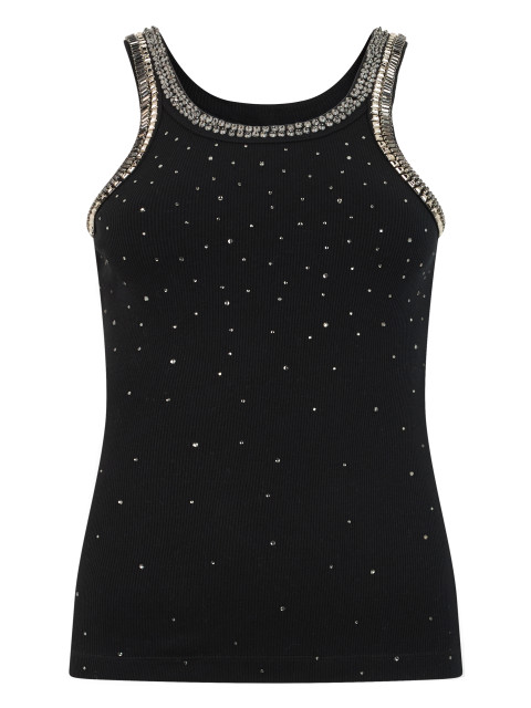 Top sleeveless with rhinestones