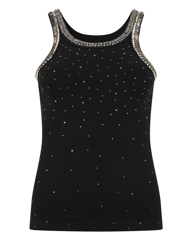 Top sleeveless with rhinestones