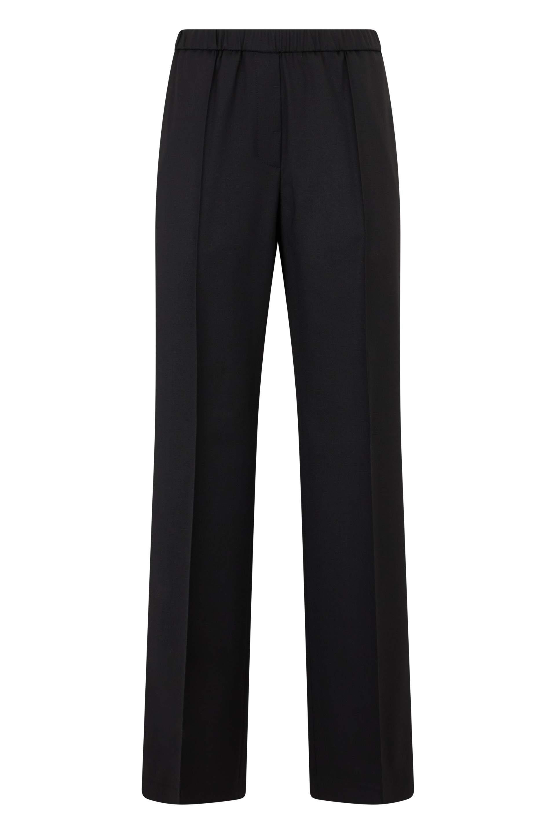 Loose trousers with elastic in the waist