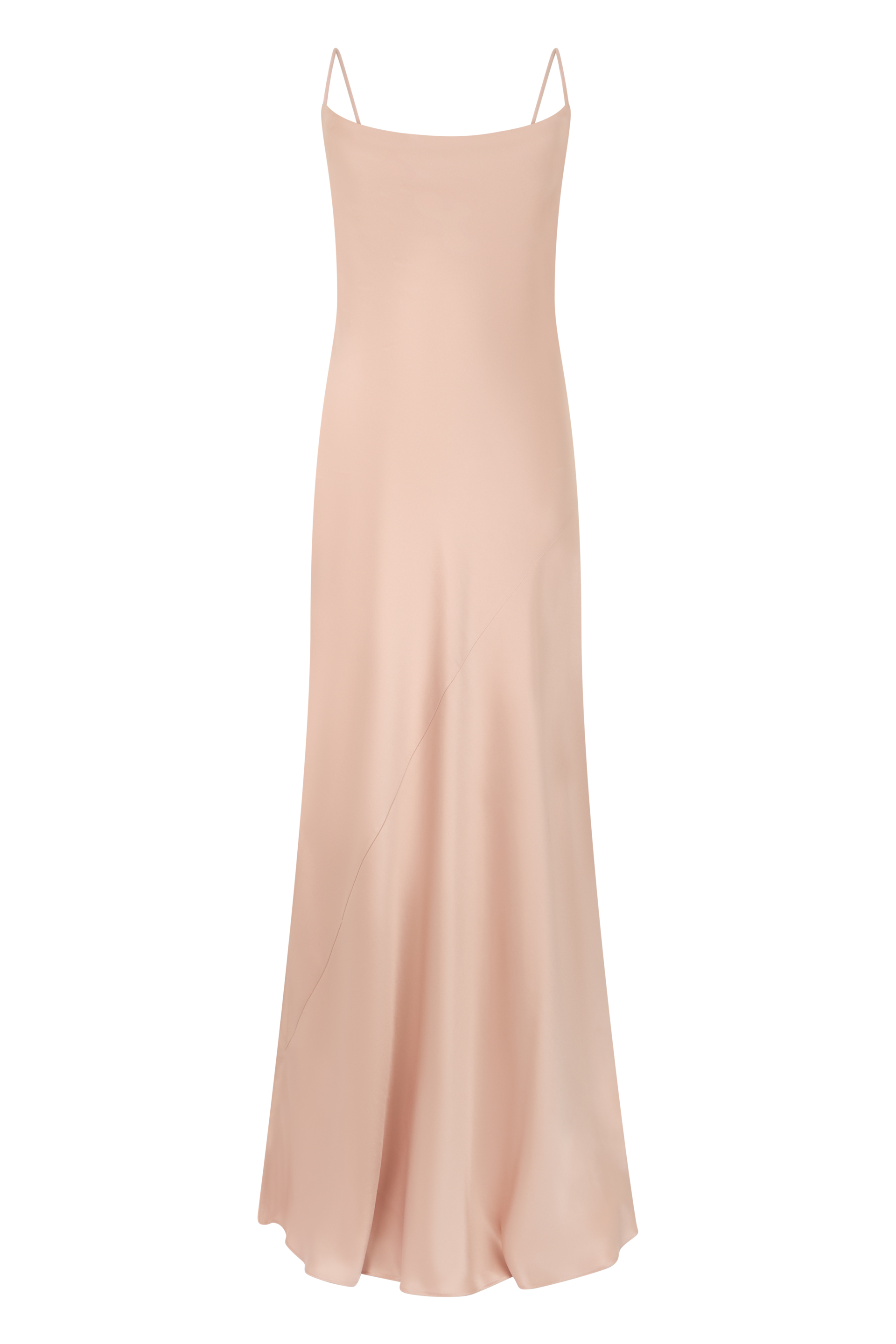 Long dress in a blend of acetate and polyester