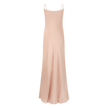 Long dress in a blend of acetate and polyester