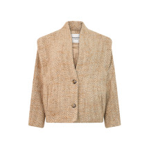 Cropped jacket with buttons