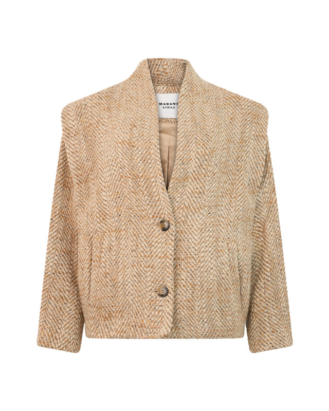 Cropped jacket with buttons