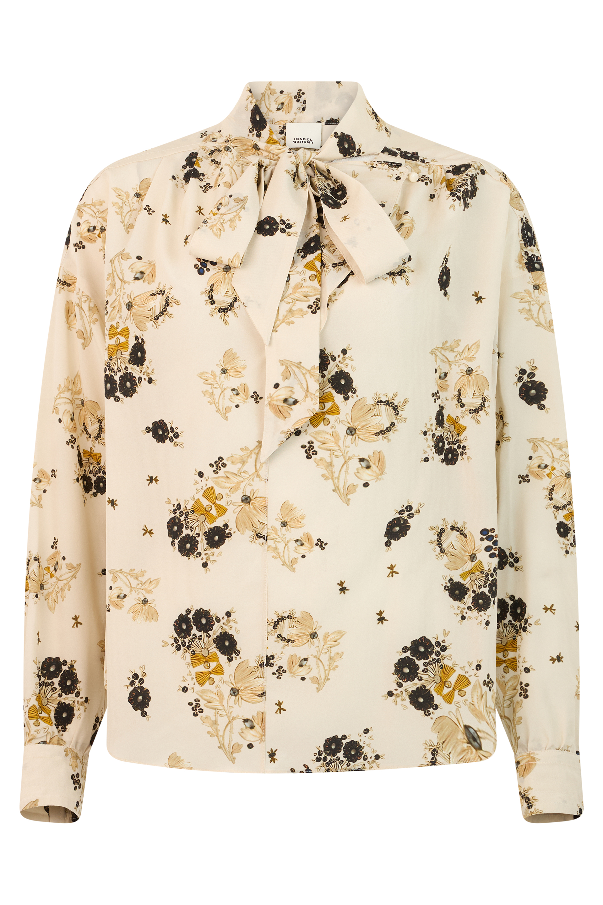 Floral shirt with bow
