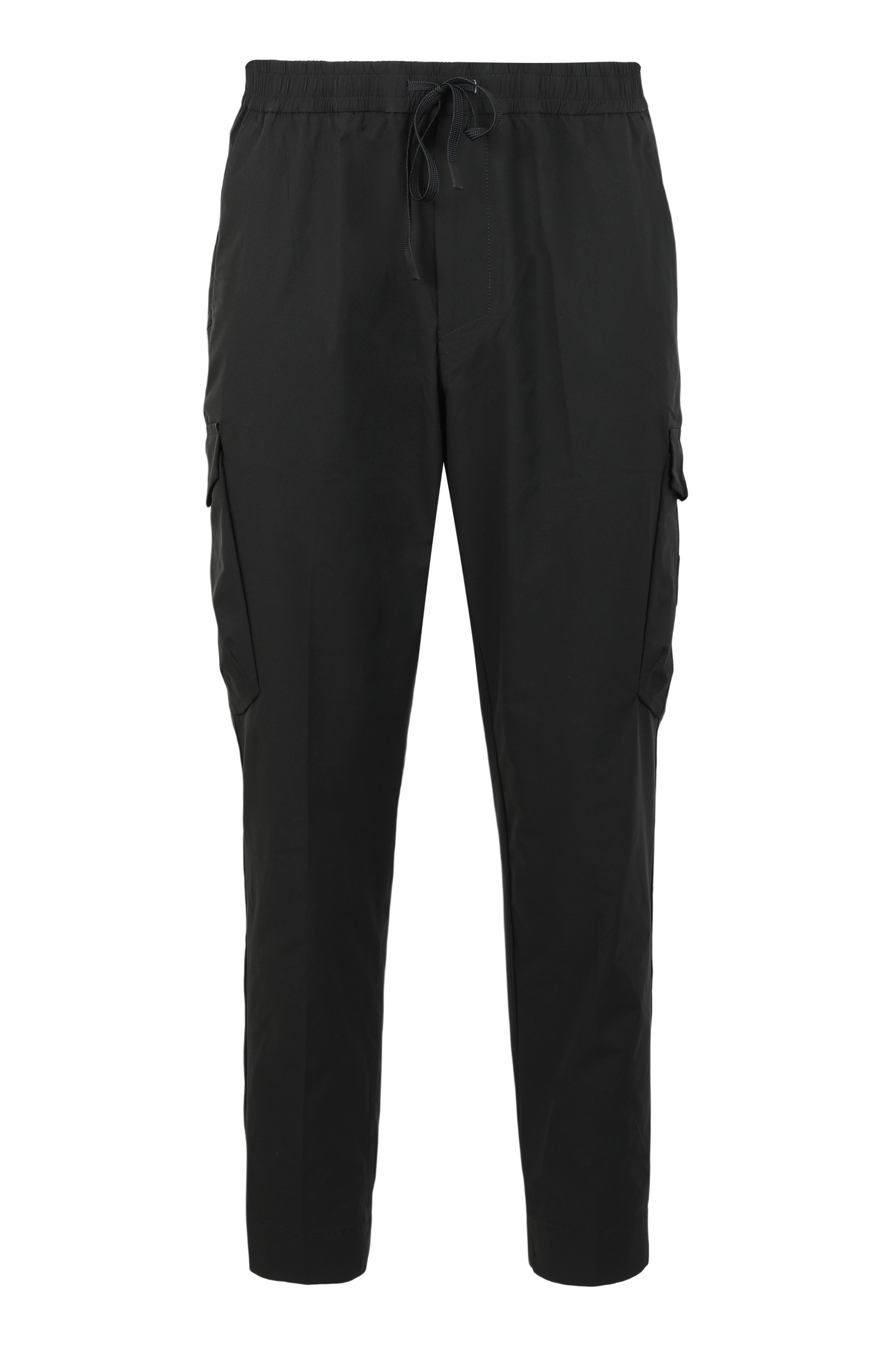 Pants in elastic poplin
