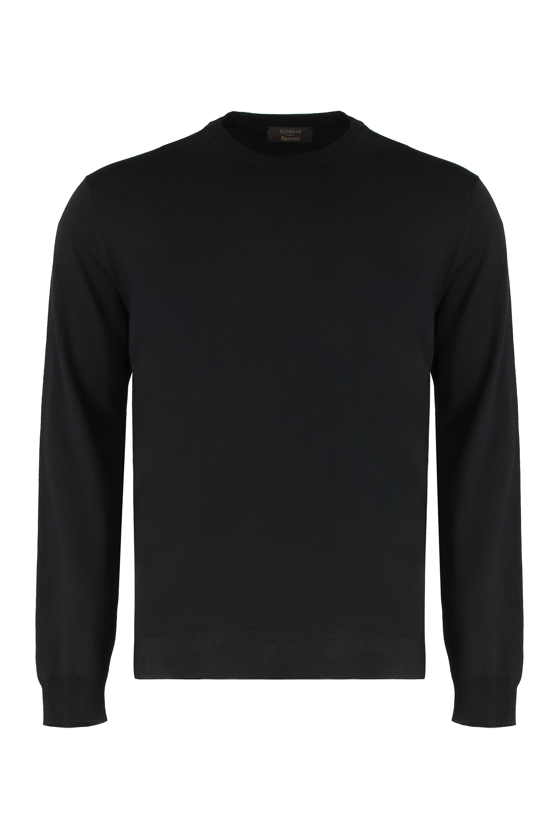 Sweater with round neck in wool
