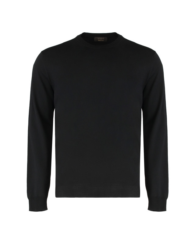Sweater with round neck in wool