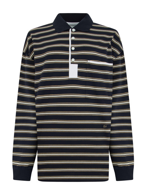 Oversize polo in pique