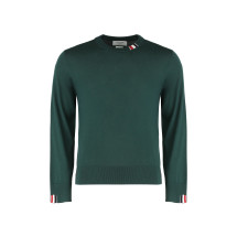 Sweater with round neck in virgin wool