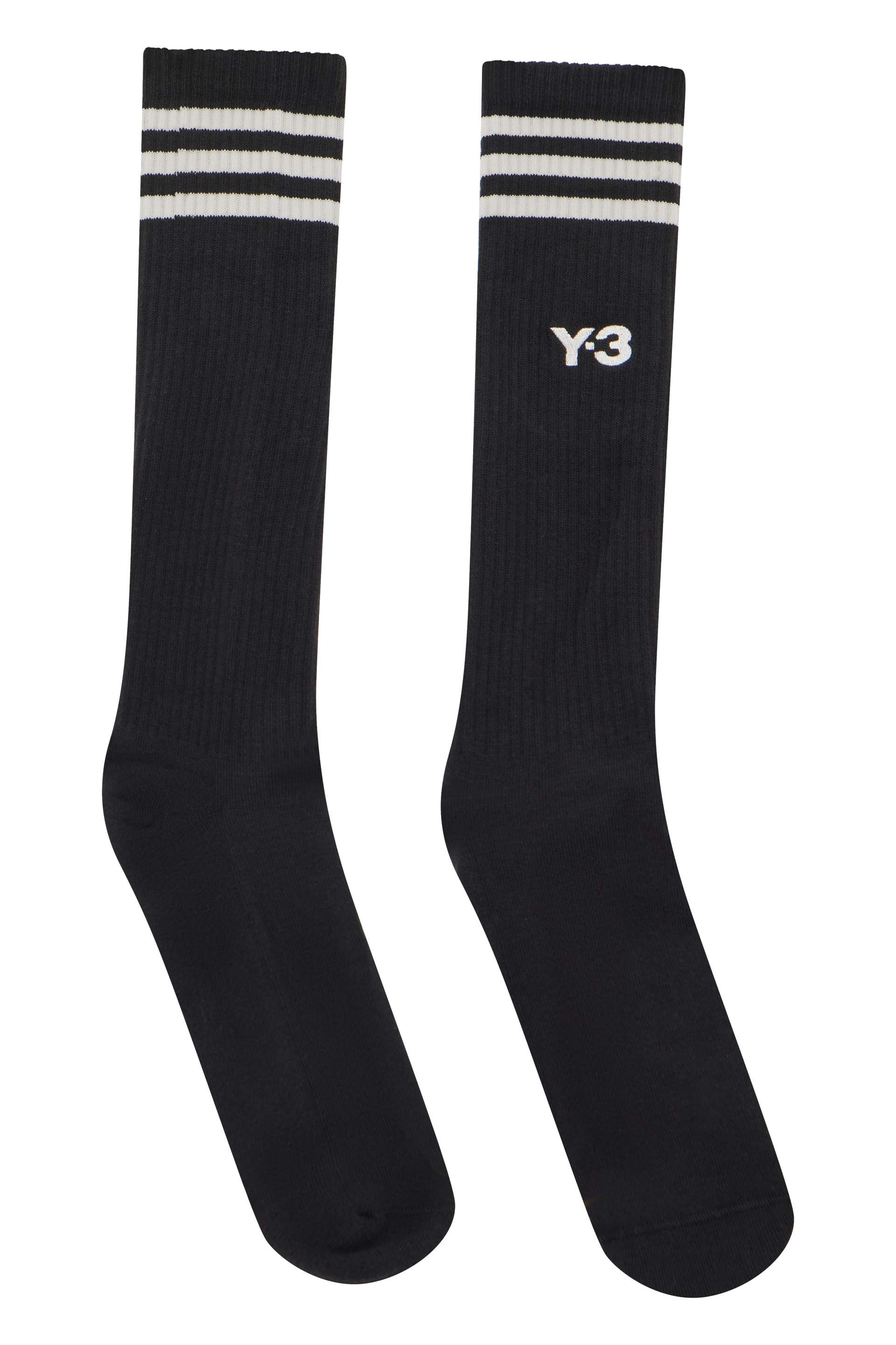 Knee-high socks with stripes