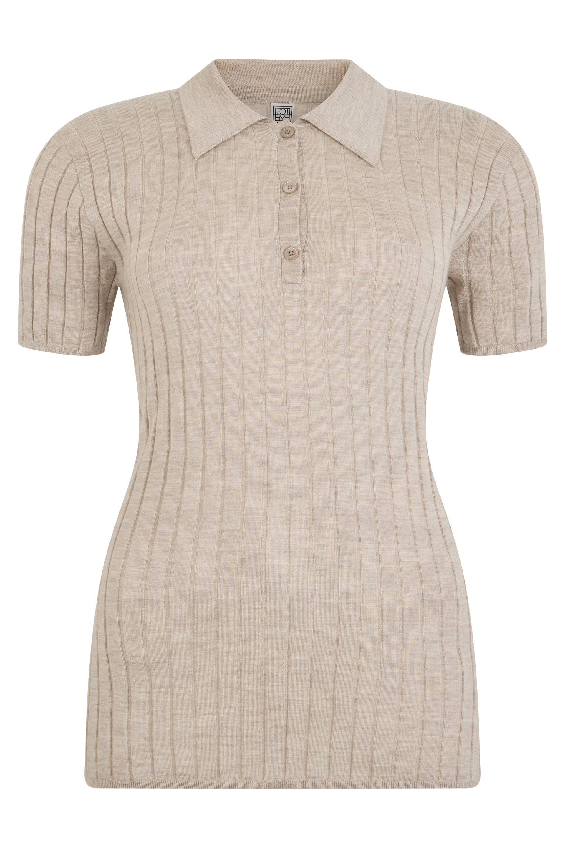 Silk and cashmere ribbed polo