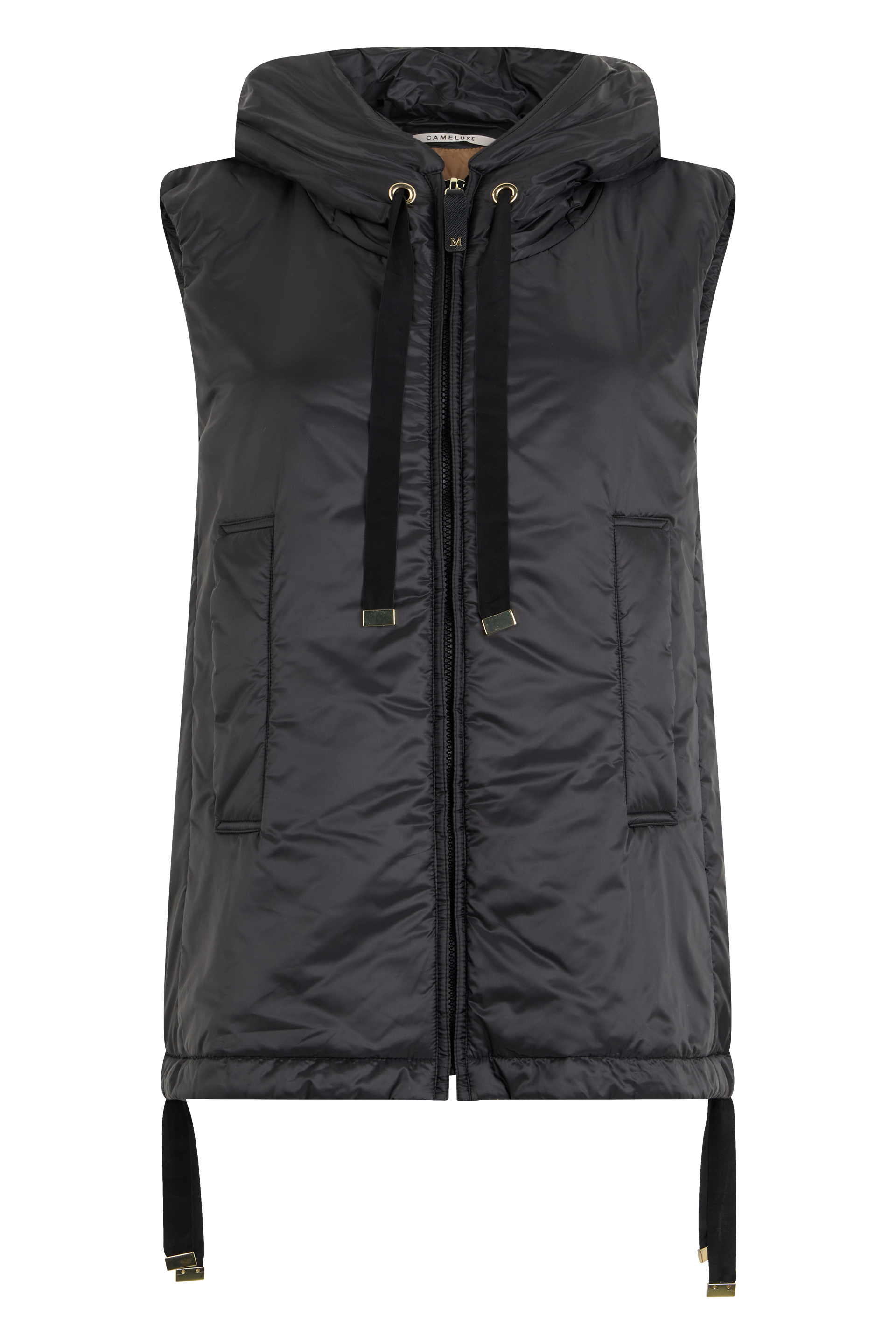 Padded vest with hood