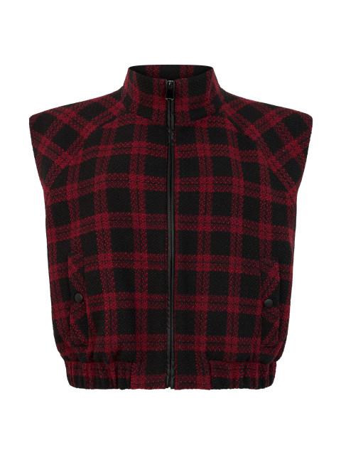 Checked vest