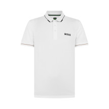 Piqué cotton elasticized polo