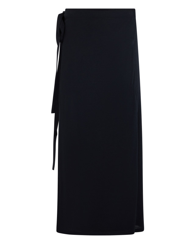 Long skirt with wallet in cotton and silk