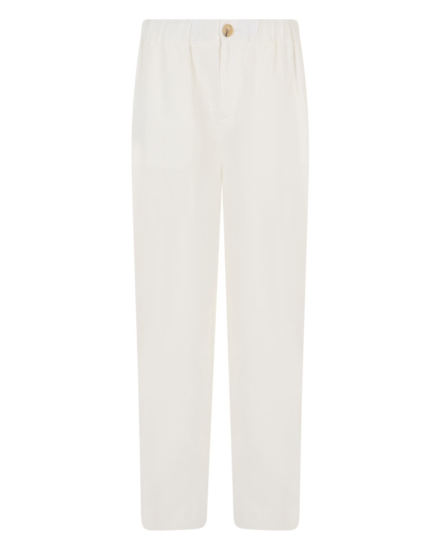 Wide-leg pants with elastic waistband