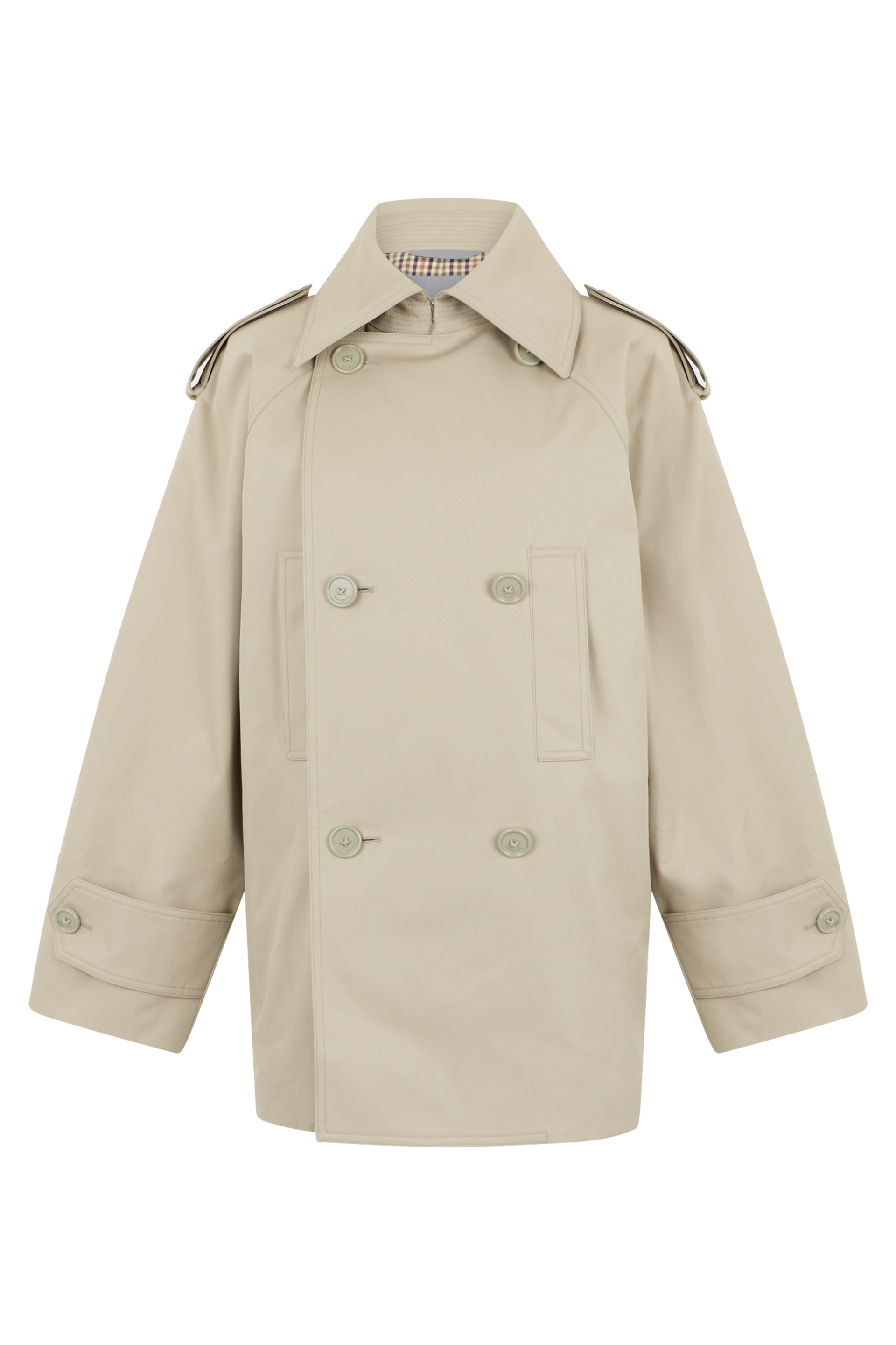 double-breasted trench