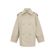 double-breasted trench