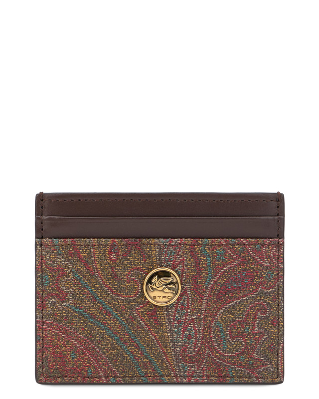 Card holder with paisley pattern