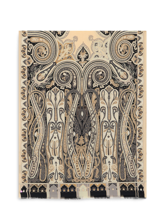 Scarf with paisley print