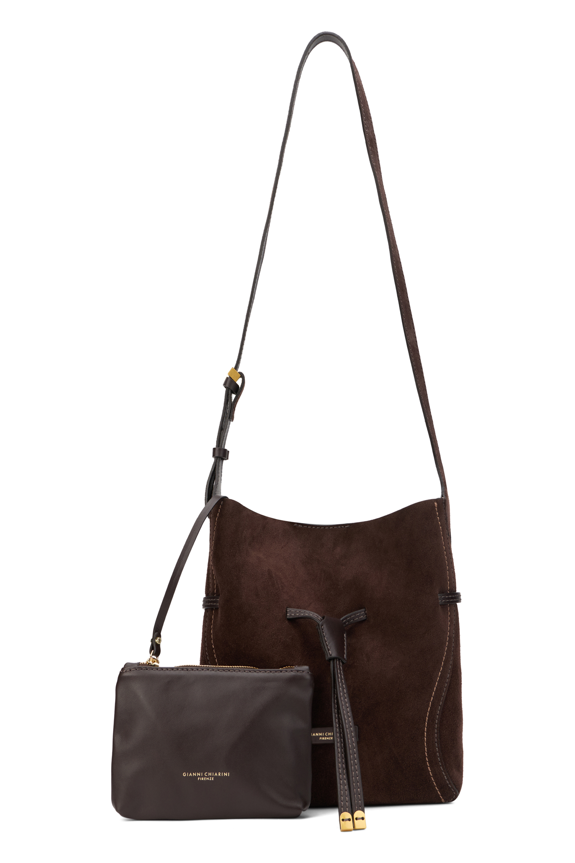 Suede shoulder bag