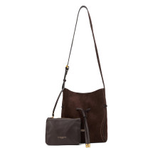 Suede shoulder bag