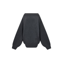 Oversized sweater with wide collar