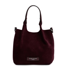 Suede shoulder bag