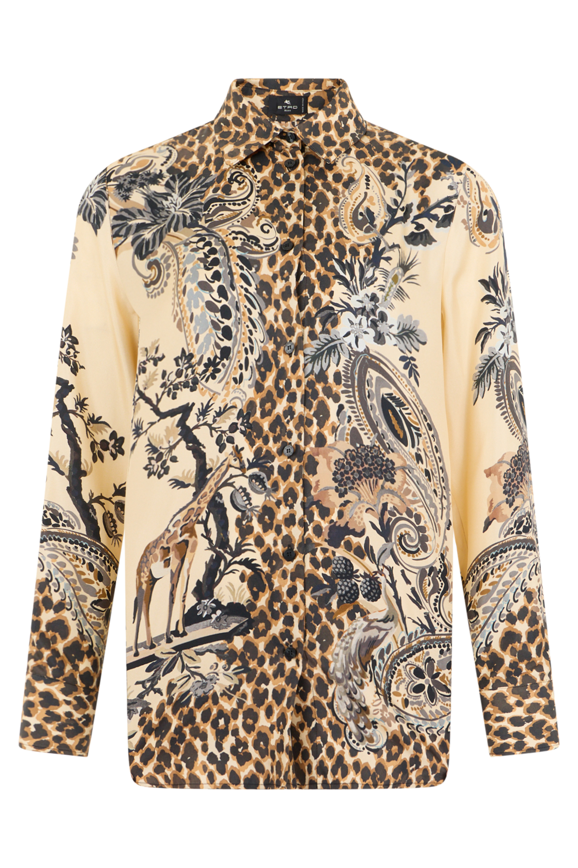 Shirt with animal print