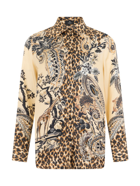 Shirt with animal print