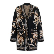 Cardigan with graphic pattern