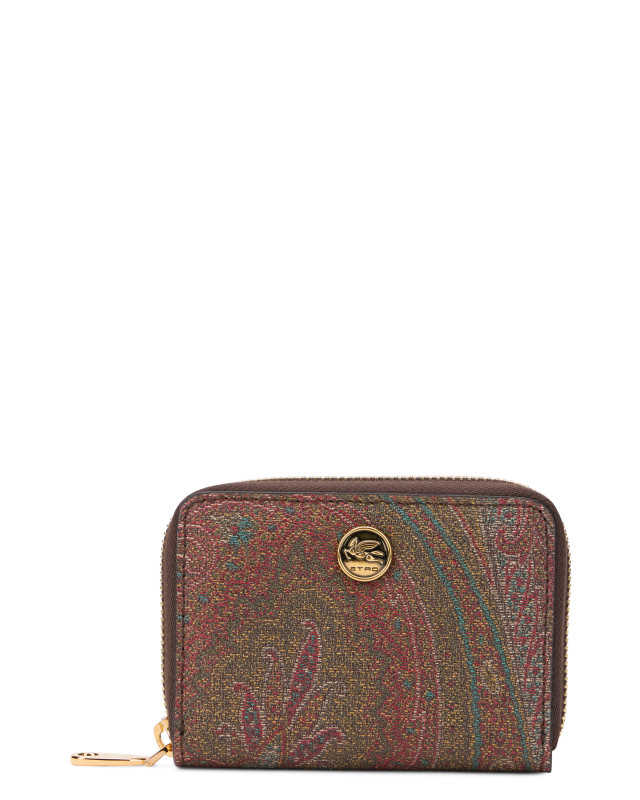 Wallet with paisley print