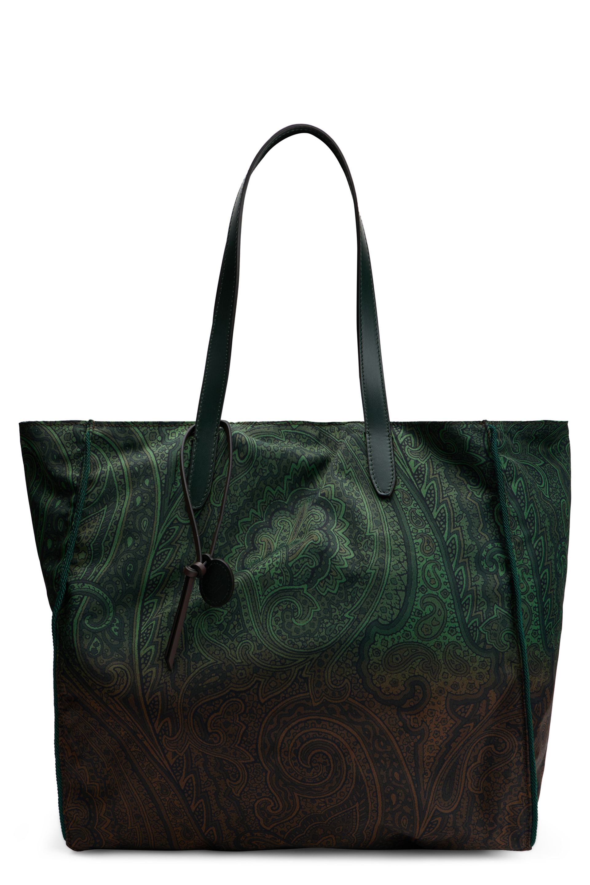 Elegant tote bag with paisley pattern