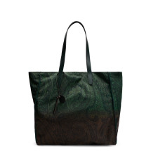 Elegant tote bag with paisley pattern