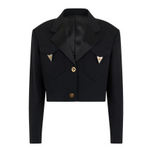 Cropped jacket with buttons