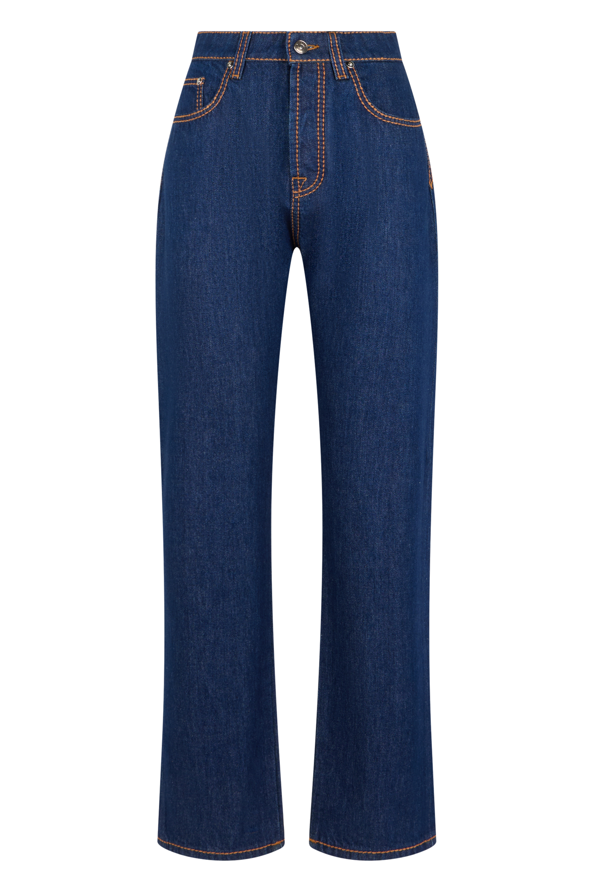 Jeans with contrasting stitches
