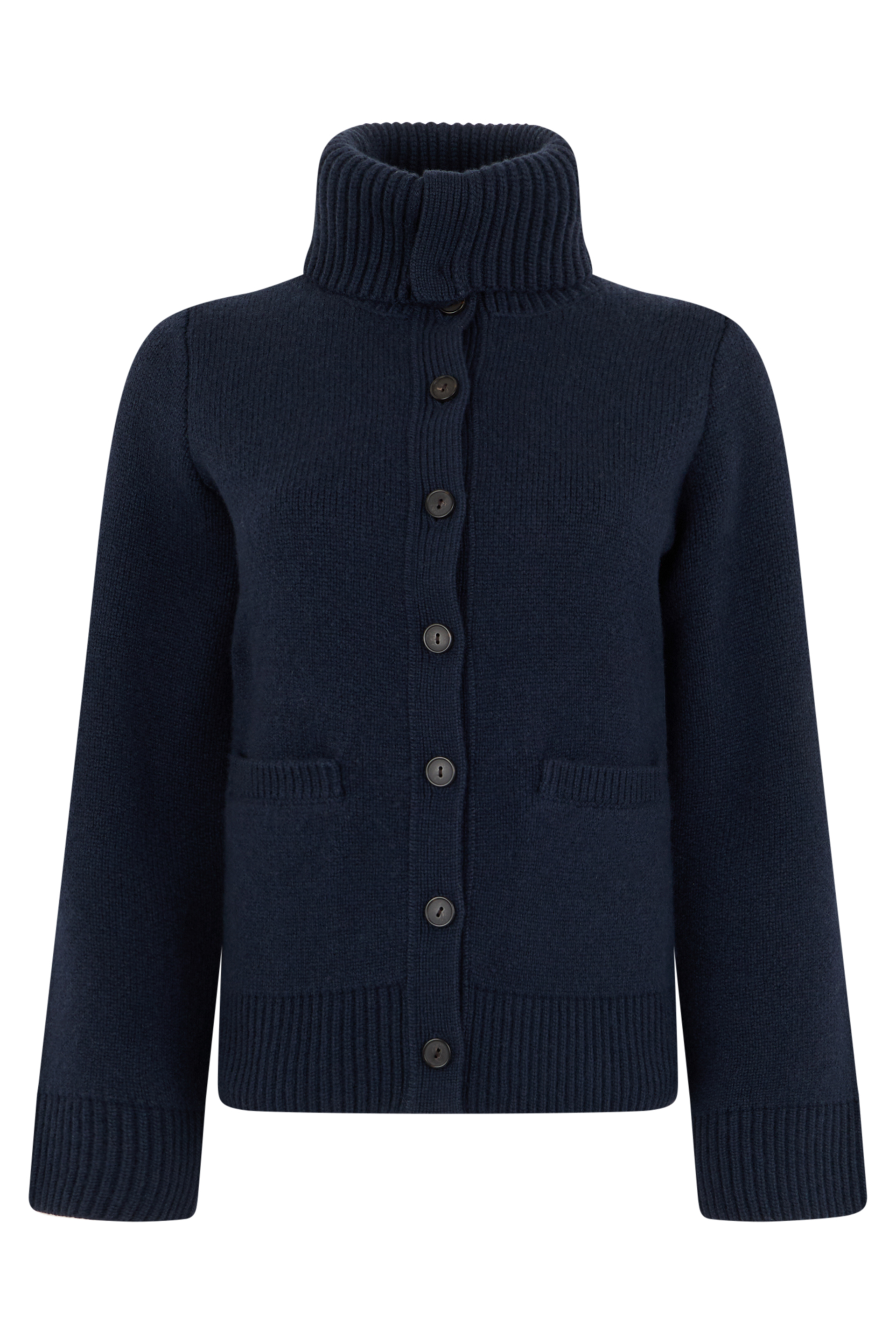Cardigan with High Collar