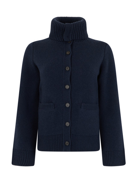 Cardigan with High Collar