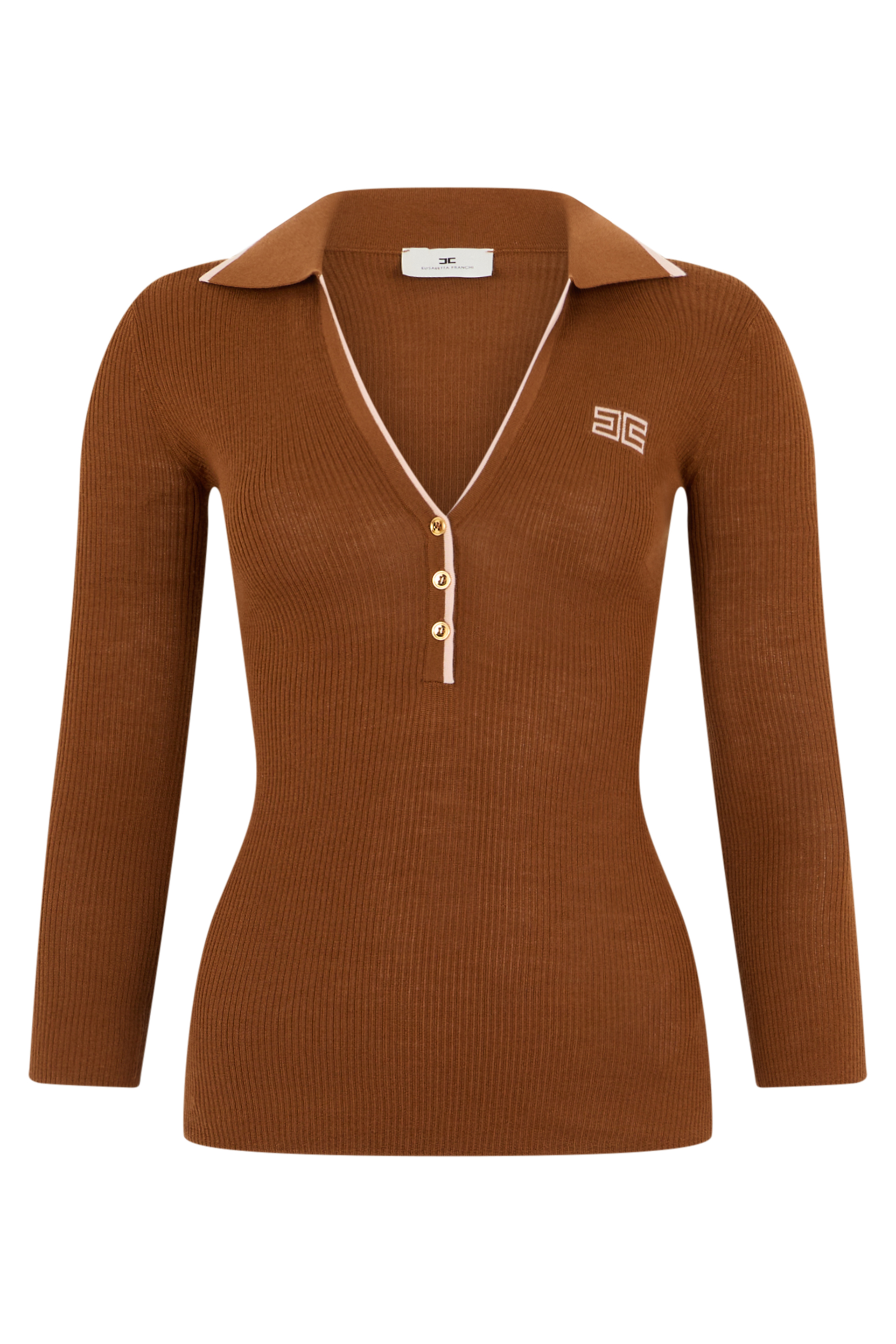 Polo with V-neck