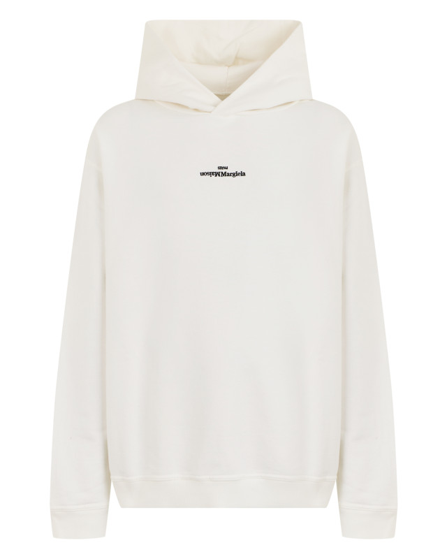 Hoodie in cotton with hood and embroidered logo