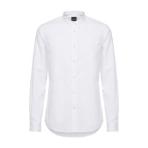 Long sleeve cotton blend shirt