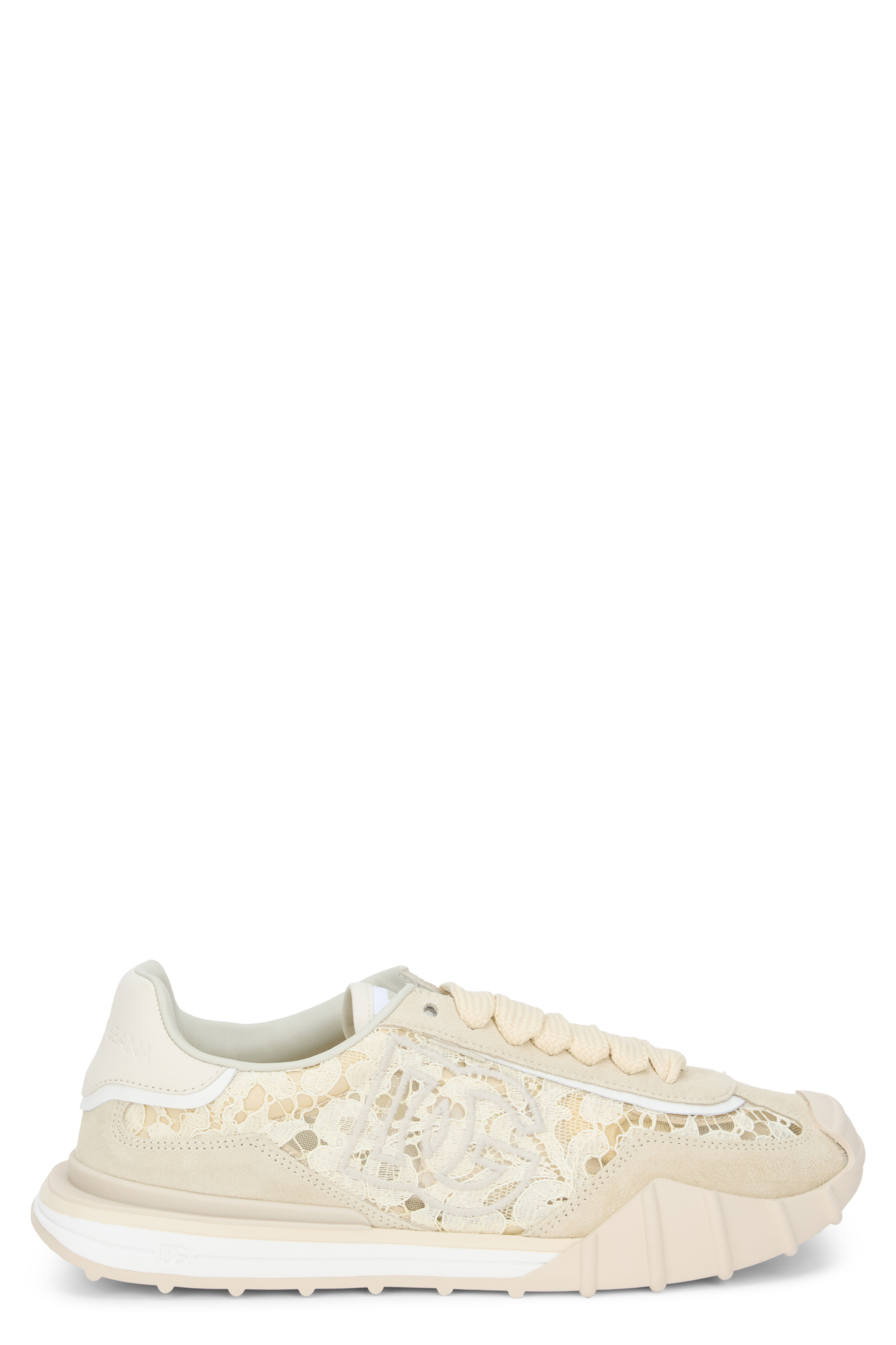 Low-top sneakers with lace inserts