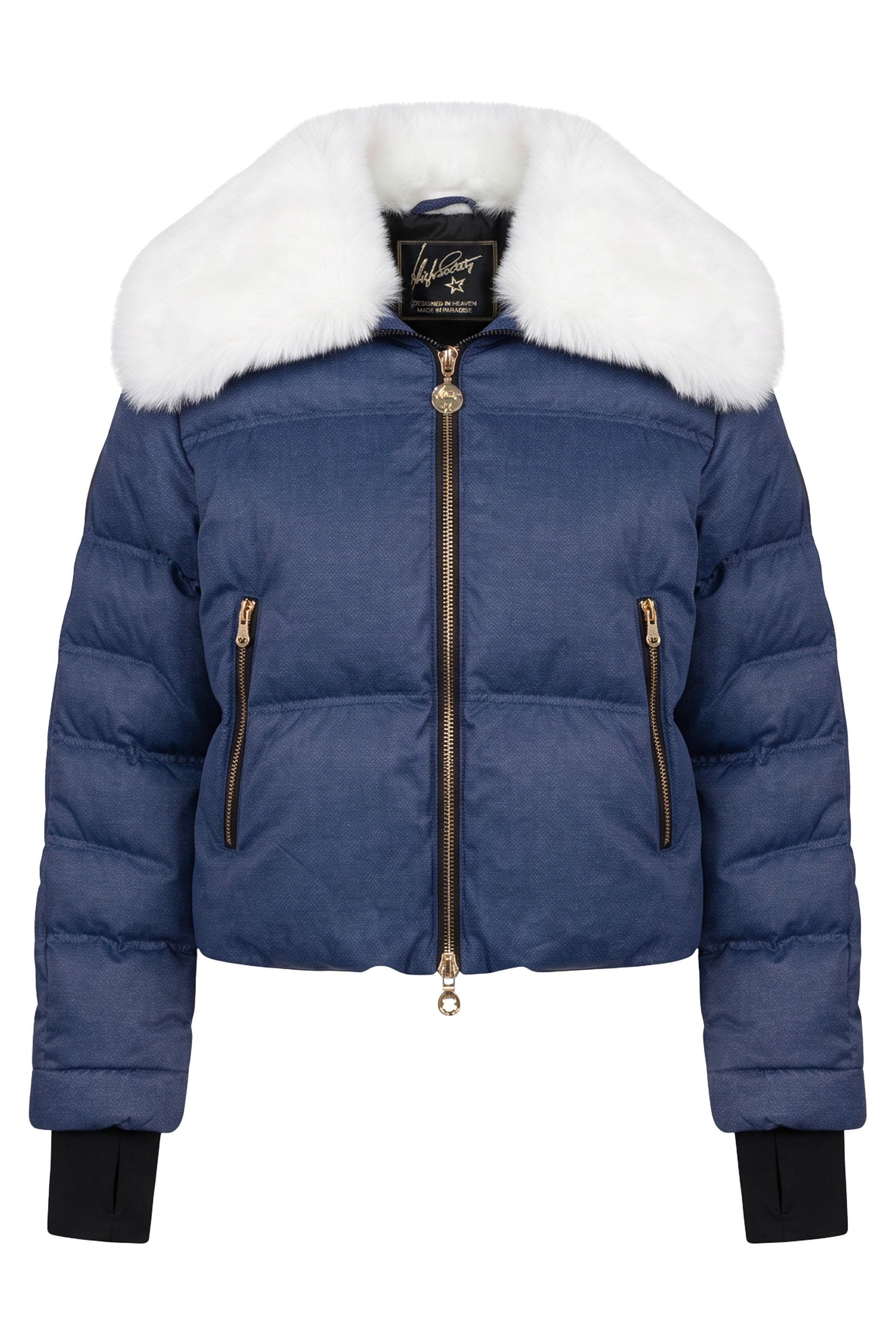 Puff jacket with zipper